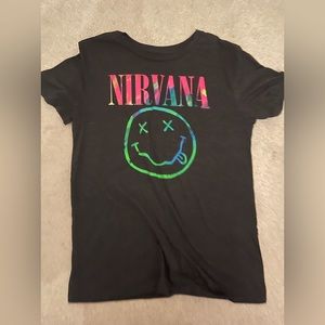 neon colored vintage nirvana tee